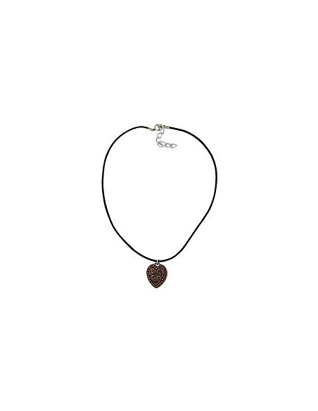 necklace heart copper coloured