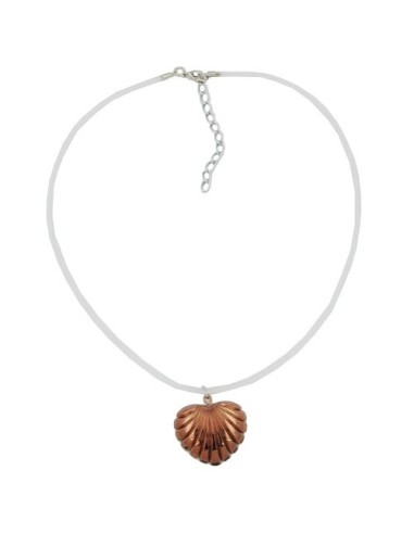 necklace seashell-heart shape copper-coloured