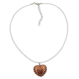 necklace seashell-heart shape copper-coloured