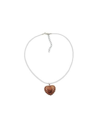 necklace seashell-heart shape copper-coloured