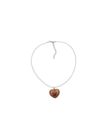 necklace seashell-heart shape copper-coloured