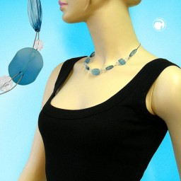 necklace turquoise beads 45cm