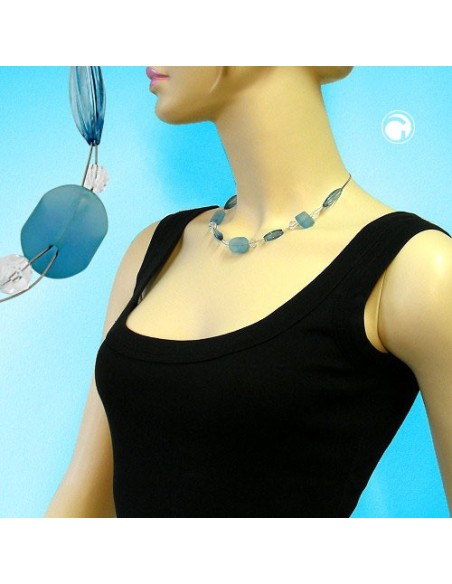 necklace turquoise beads 45cm