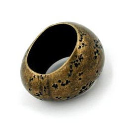 bead with big hole brass-antique