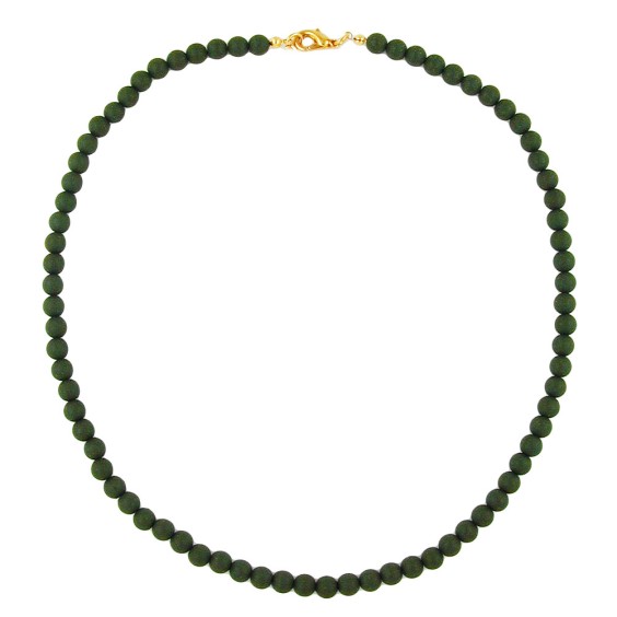 necklace beads 8mm olive green