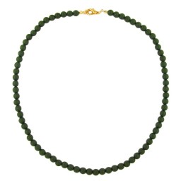 necklace beads 8mm olive green