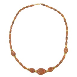 necklace beads brown marbled