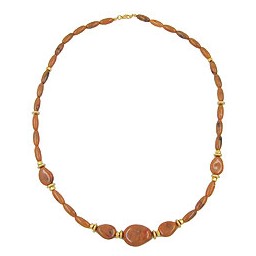 necklace beads brown marbled