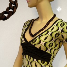 necklace curb chain glossy brown