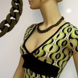 necklace curb chain dark olive green