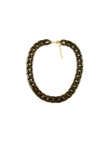 necklace curb chain dark olive green