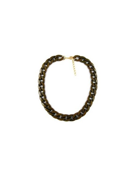 necklace curb chain dark olive green