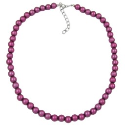 necklace beads 8mm purple/wax coloured