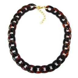 necklace curb chain brown 45cm