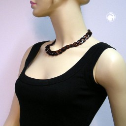 necklace curb chain brown 45cm