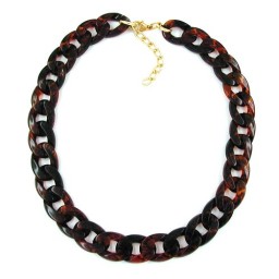 necklace curb chain brown 45cm