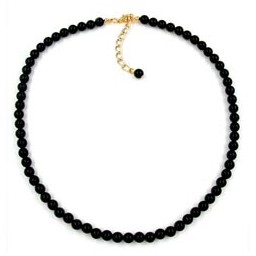 necklace beads 6 mm black