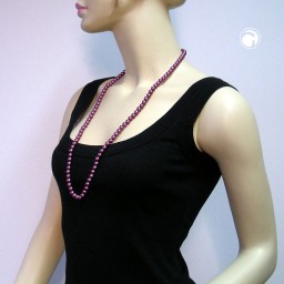 necklace beads 8mm silky purple