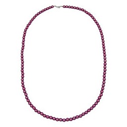 necklace beads 8mm silky purple