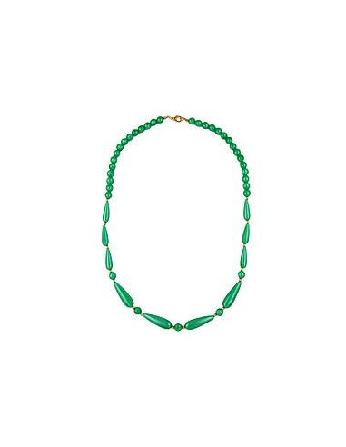 necklace silky shimmering beads green