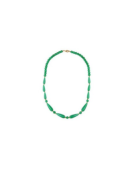 necklace silky shimmering beads green