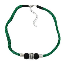 necklace green cord matte polished