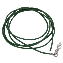 cord green 1 mm with silver coloured clasp 100cm