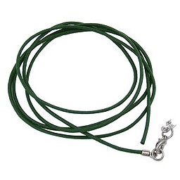 cord green 1 mm with silver coloured clasp 100cm