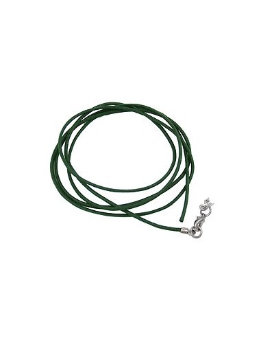 cord green 1 mm with silver coloured clasp 100cm