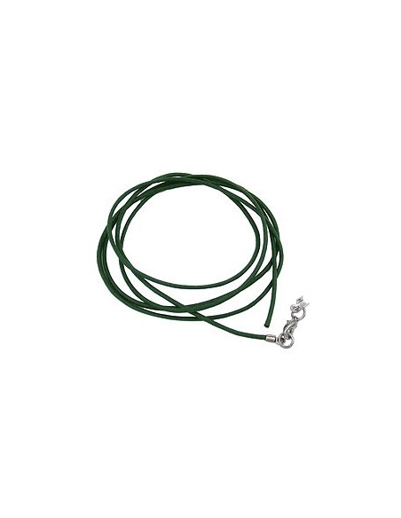cord green 1 mm with silver coloured clasp 100cm