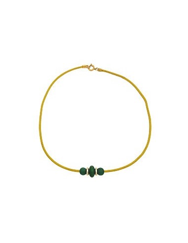 necklace wooden beads leather cord