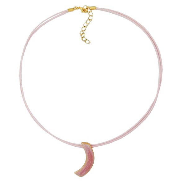 necklace sickle pink-gold 42cm