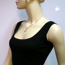 necklace sickle pink-gold 42cm