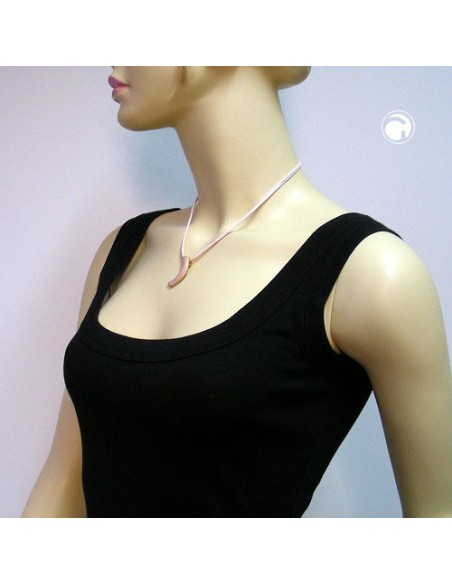 necklace sickle pink-gold 42cm