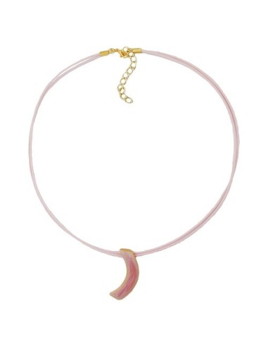 necklace sickle pink-gold 42cm