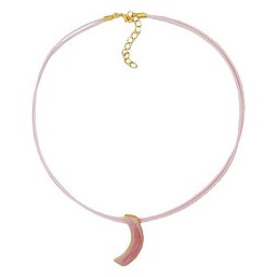 necklace sickle pink-gold 42cm