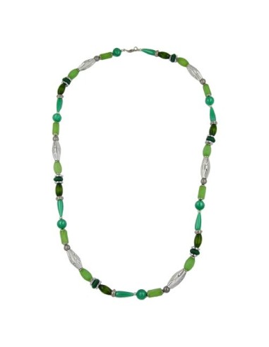 necklace beads mint-silk 90cm