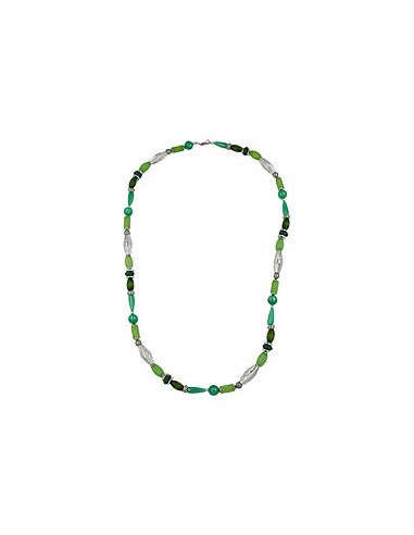 necklace beads mint-silk 90cm