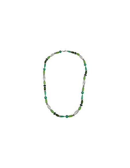 necklace beads mint-silk 90cm
