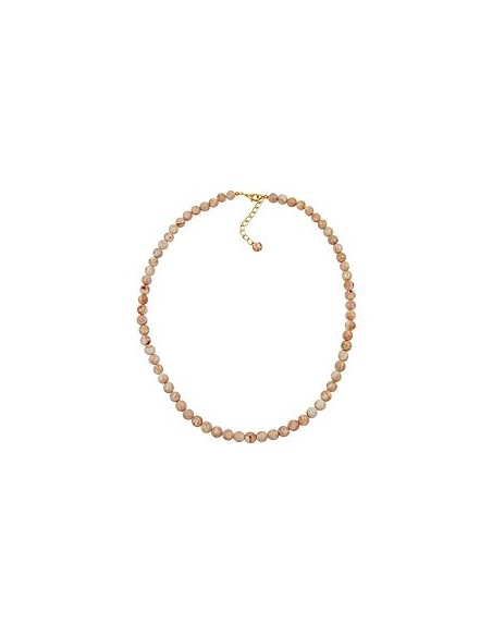 necklace beads 8mm beige marbled