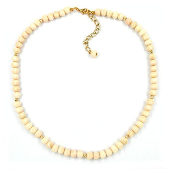 necklace beads ivory coloured