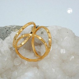 scarf bead 3 rings gold plated