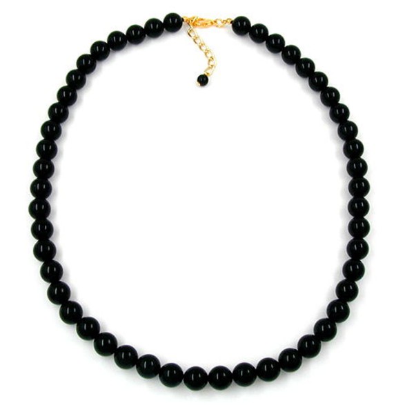 necklace beads 10mm black