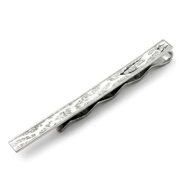 tie pin rhodium glossy