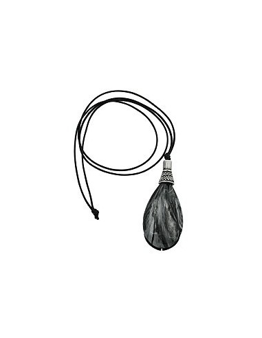 necklace drop shape black-silver-grey