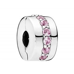 Dam: Berlockarmband Pandora PINK SPARKLING ROW CLIP