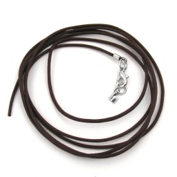 necklace 1 mm brown cord with clasp