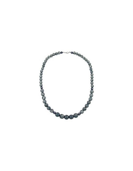 necklace beads grey marbled