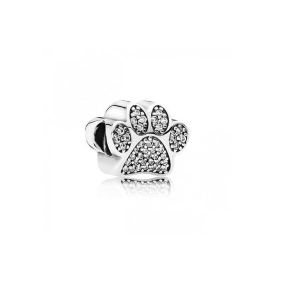 Dampärlor Pandora SPARKLING PAW PRINT & HEART