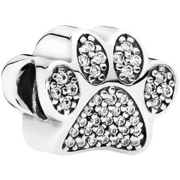 Dampärlor Pandora SPARKLING PAW PRINT & HEART